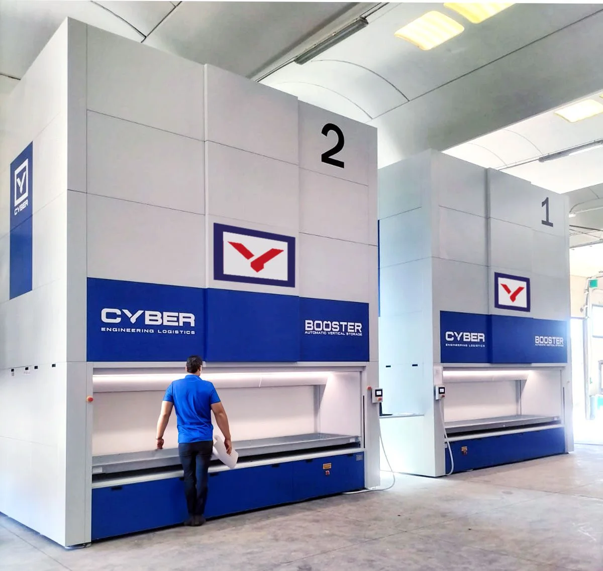 وحدات الرفع الرأسي Cyber Booster في موقع الإنتاج