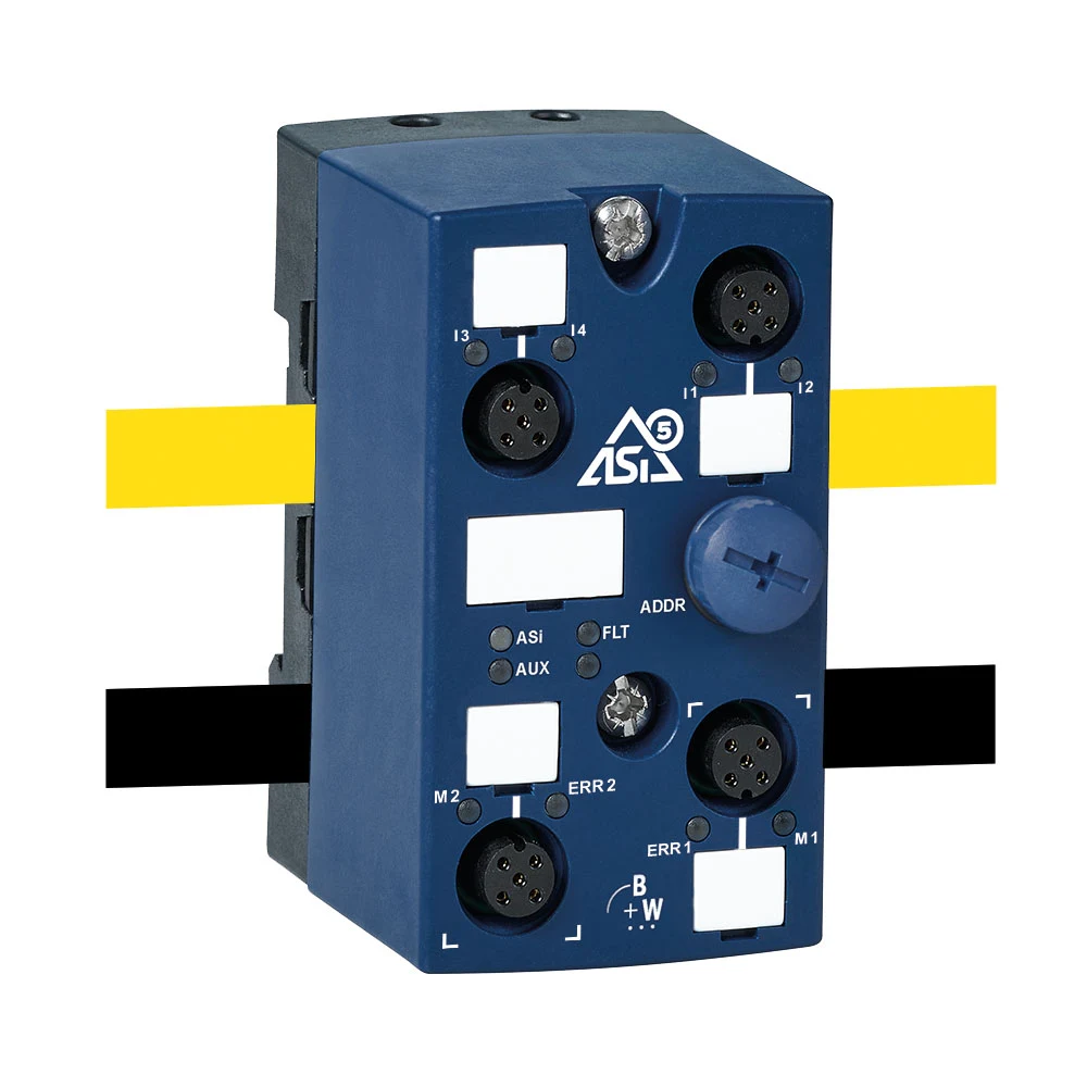 الصورة الرسمية لوحدة محركات Bihl+Wiedemann BWU4246 بنظام ASi-5 لبكرتين مزودتين بمحركات بجهد 24 V