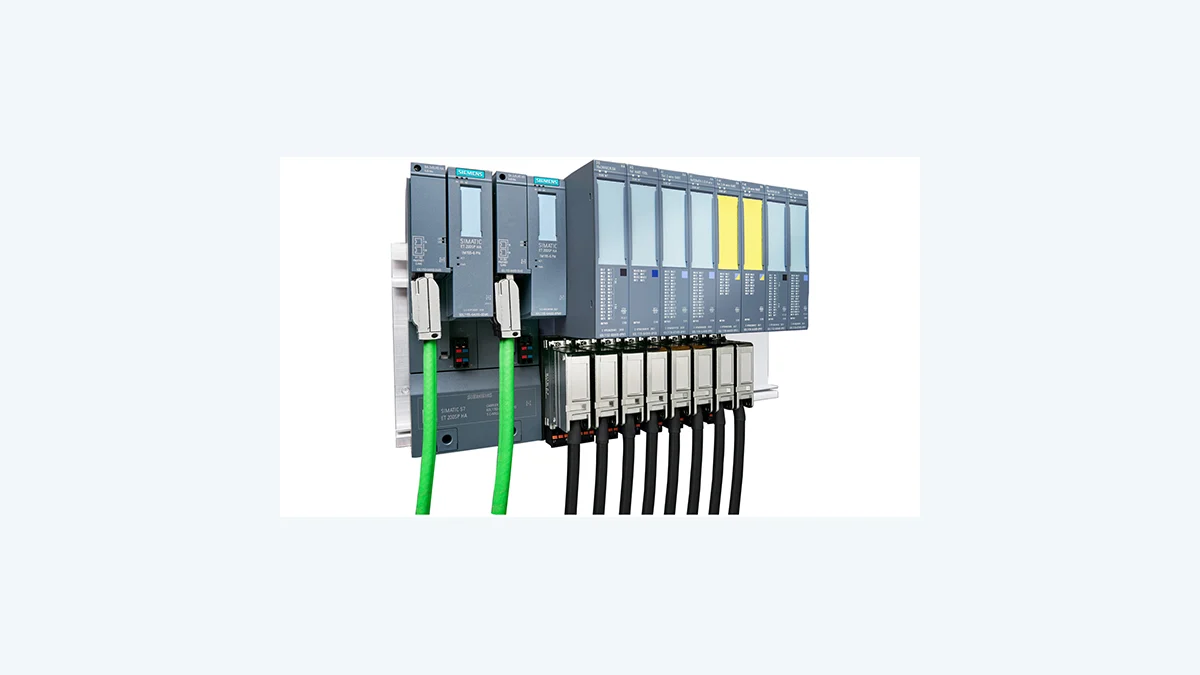 محطة Siemens SIMATIC ET 200SP HA لوحدات I/O الموزّعة للعمليات مع كابلاتها